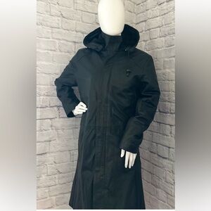 Pierre Cardin  leather long women’s coat removable hoodie